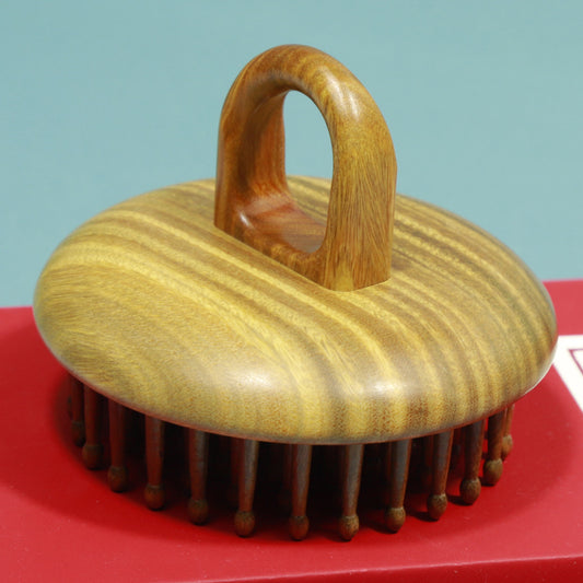 Ring Massage Teeth Sandalwood Head Meridian Hair Brushes & Combs