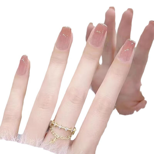 Wear Manicure Nude Color Fake Nails Nail Art