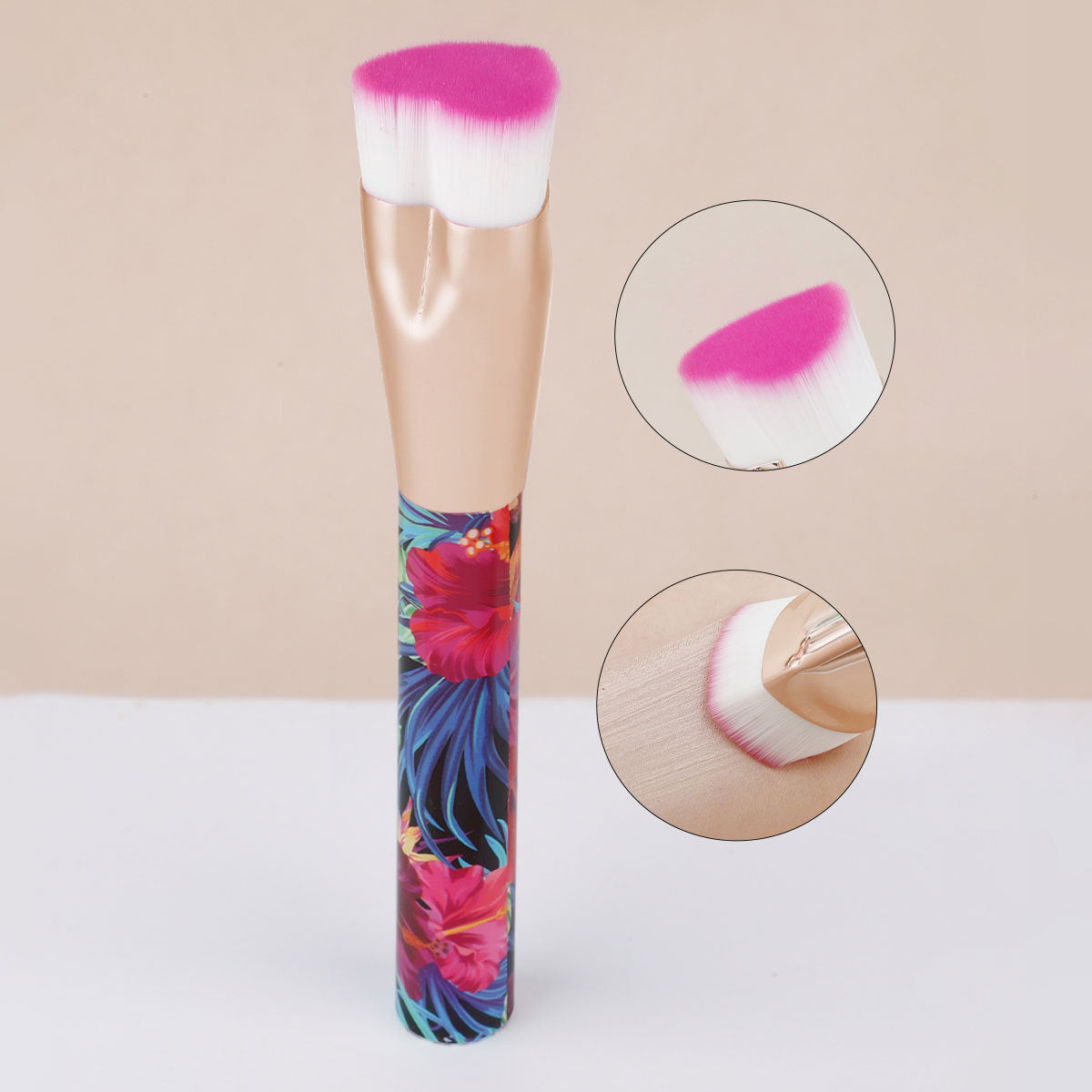 Single Cream Brush Flat Head Powder Foundation Makeup Brushes Accessories