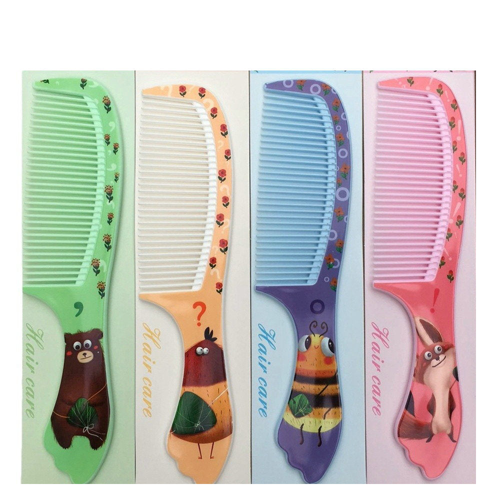 Plastic Cartoon Color Printing Fresh Natural Hairdressing Electrostatic Multiple Hair Brushes & Combs