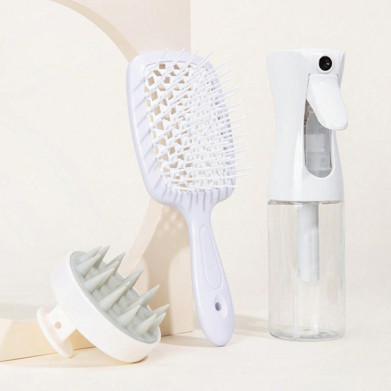 Scalp Massage Spray Bottle Storage Hollow Hair Brushes & Combs