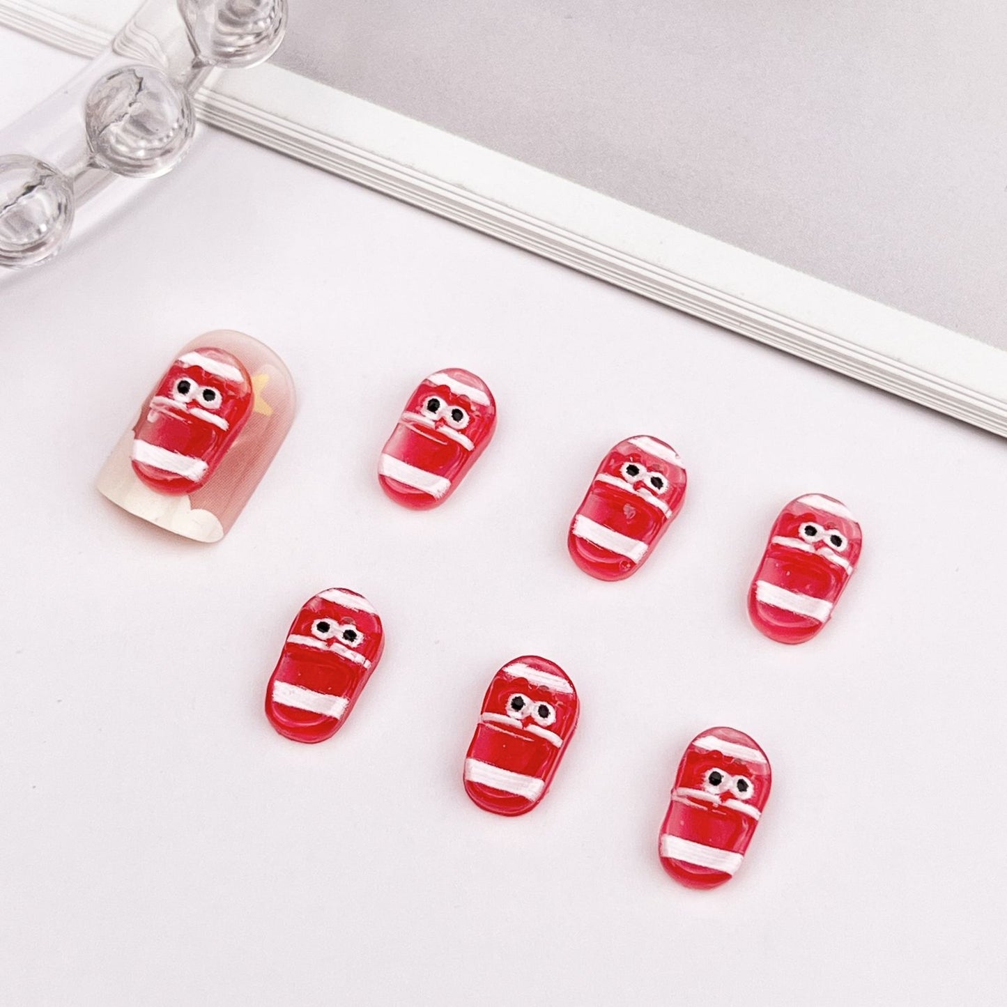 Cartoon Summer Cool Simulation Slippers Resin Nail Care Nail Art