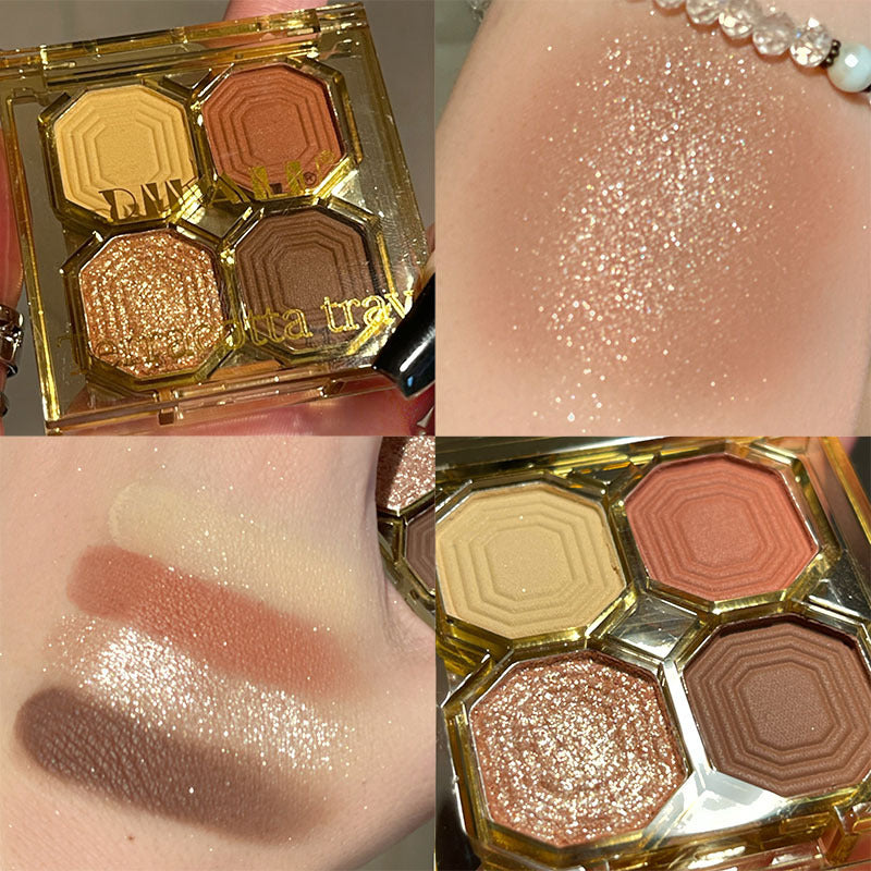 Bright Gem Four-color Shadow Shimmer Matte Not Easy Eyeshadow