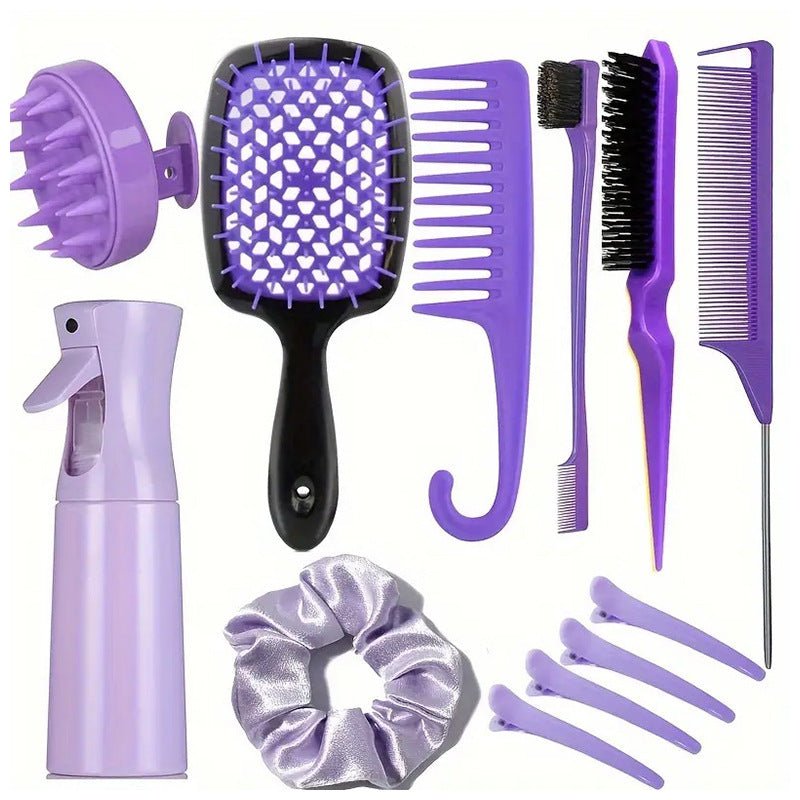 Suit Massage Shampoo Brush Tail Sprinkling Can Barrettes Hair Brushes & Combs