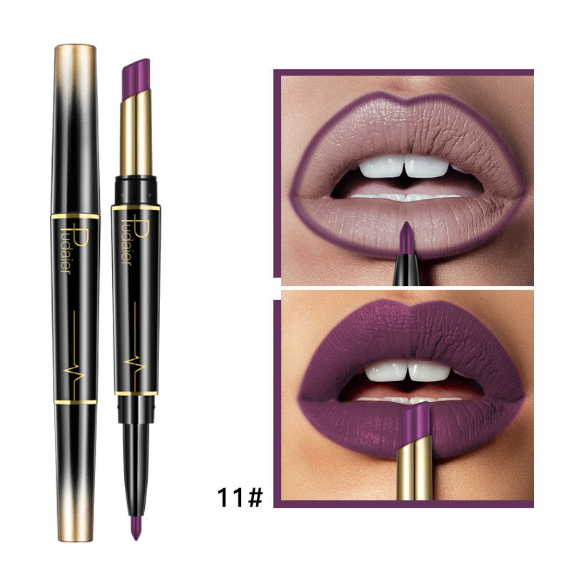 Innovative Double-headed Liner Matte Gloss Color Lipsticks