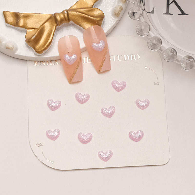 Macaron Color Luminous Mini Love Three-dimensional Nail Care Nail Art