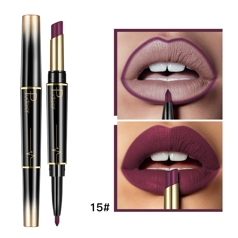 Innovative Double-headed Liner Matte Gloss Color Lipsticks