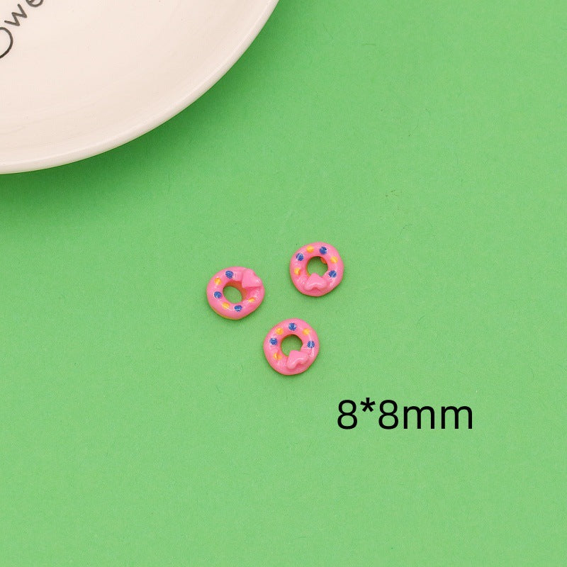 Mini Donut Ornament Wear Decoration Resin Nail Care Nail Art