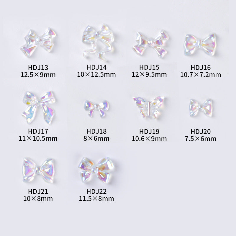 Ornament Aurora Three-dimensional Bow Transparent Manicures Nail Care Nail Art