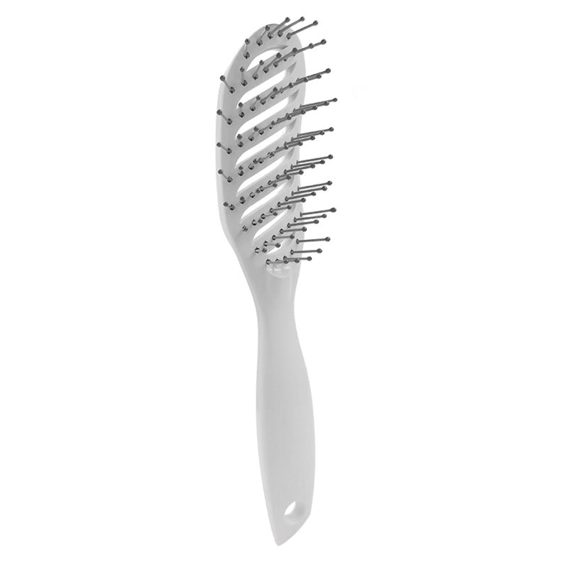 Curved Small Hollow Massage Vent Fine Teeth Color Oil Hair Brushes & Combs