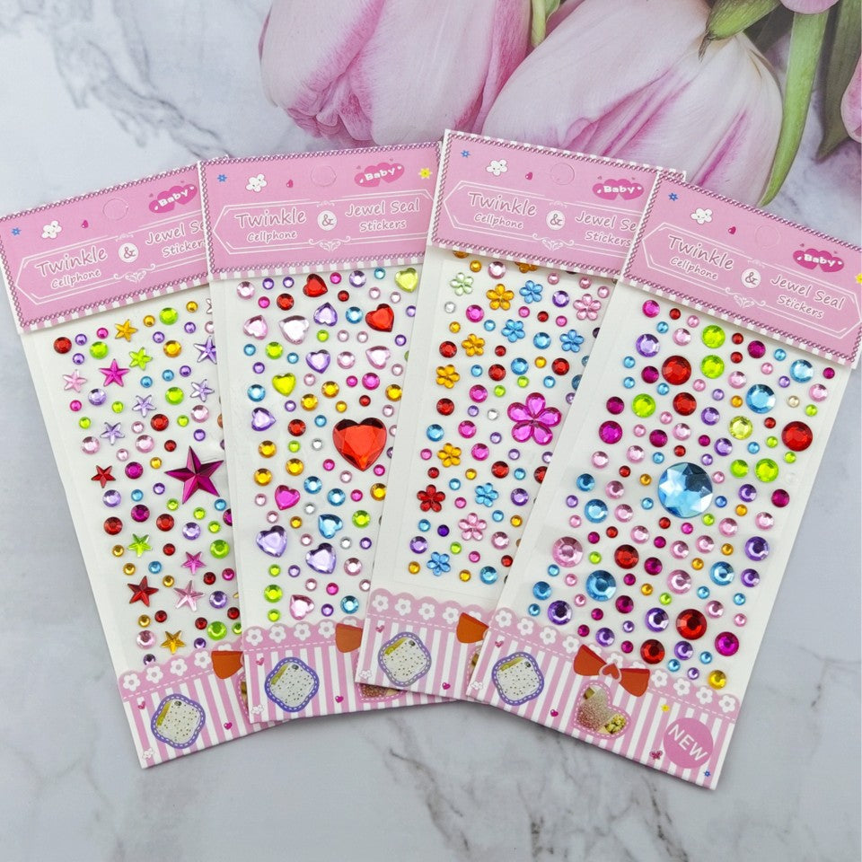 Children's Diamond Gem Stationery Stage Eyebrow Crystals Nail Care Nail Art