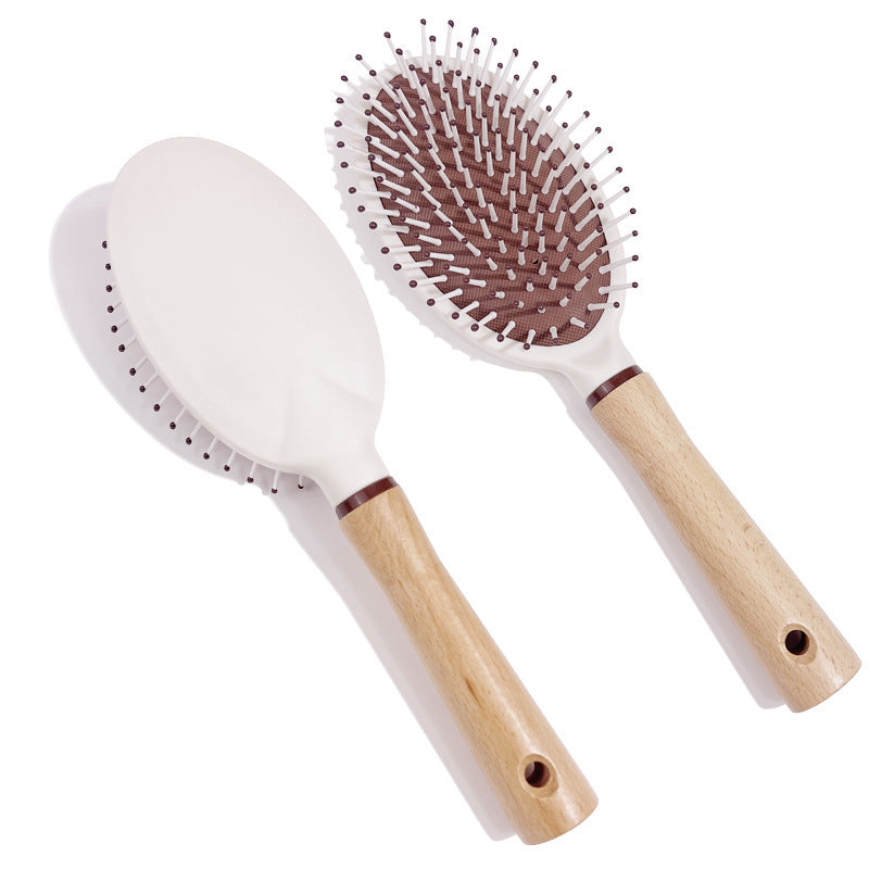 Portable Hairdressing Wooden Airbag Massage Meridian Hair Brushes & Combs