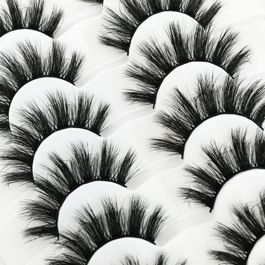 Double Pairs Of Eyelashes Natural Thick Imitated Mink False Lashes