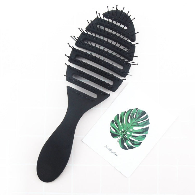 Women's Hollow Fluffy High Skull Top Styling Plastic Hair Brushes & Combs