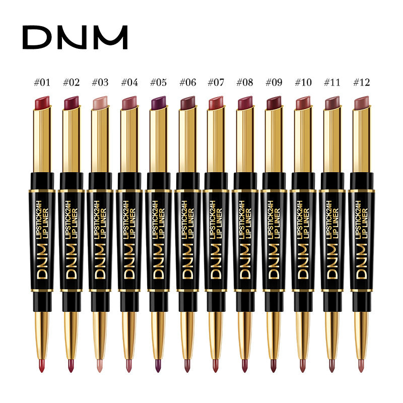 Double-headed Liner Shimmer Matte Color Rendering Lipsticks