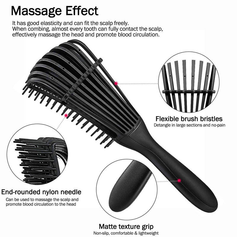 Hairdressing Suit Of Fine Teeth Fluff Tail Hair Brushes & Combs