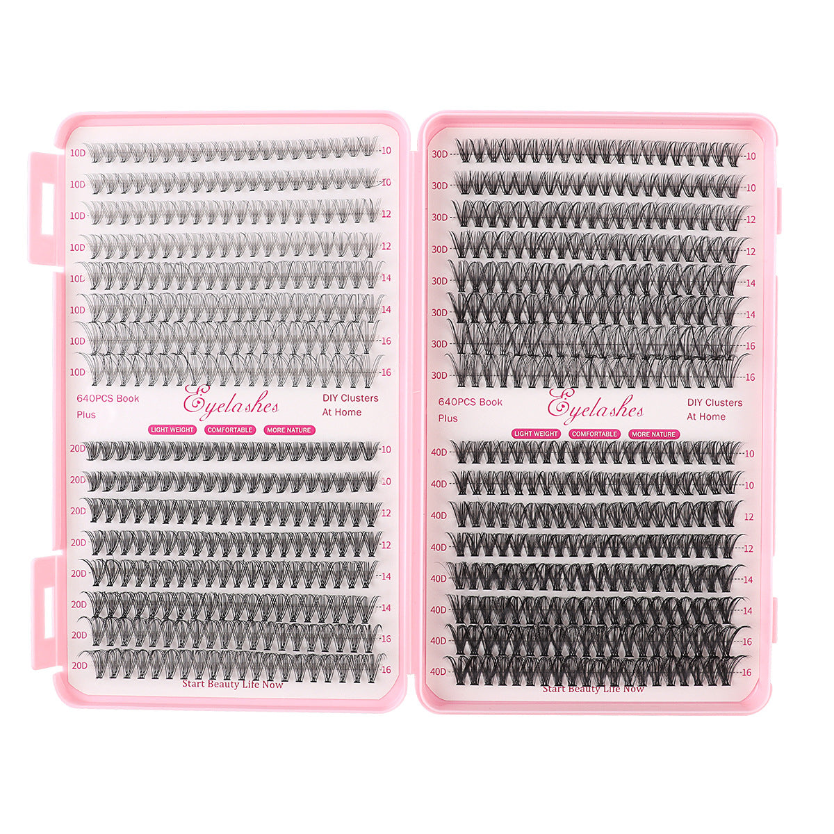 Eyelash Book Single Cluster Mixed Volume False Lashes