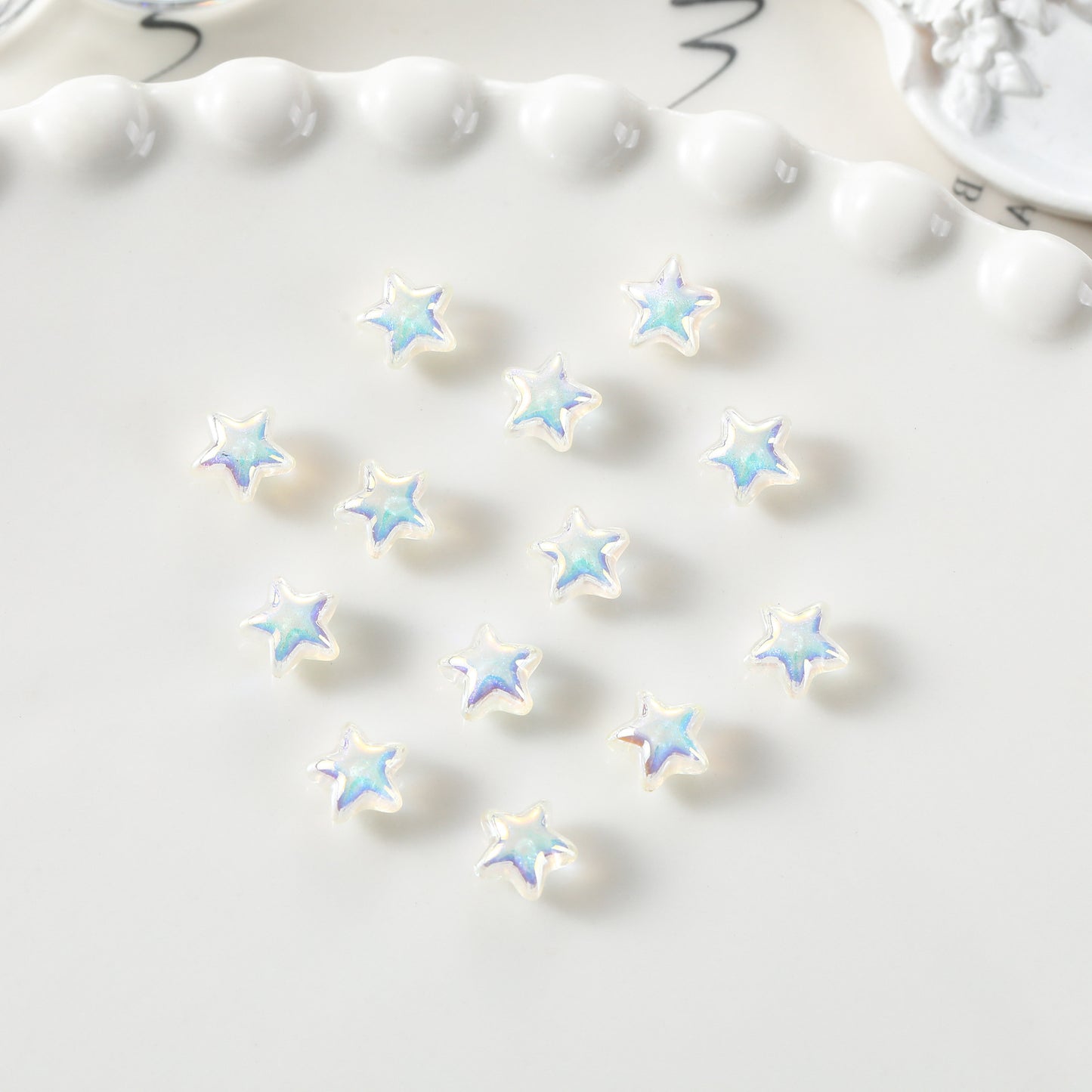 Star Ornament Electroplating Three-dimensional Pearlescent Resin Nail Care Nail Art