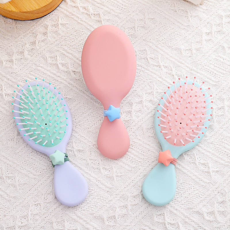 Series Massage Female Portable Folding Mirror Hair Brushes & Combs