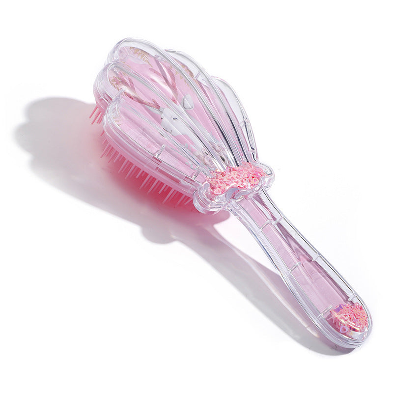 Cute Pony Shell Creative Glitter Airbag Hair Brushes & Combs