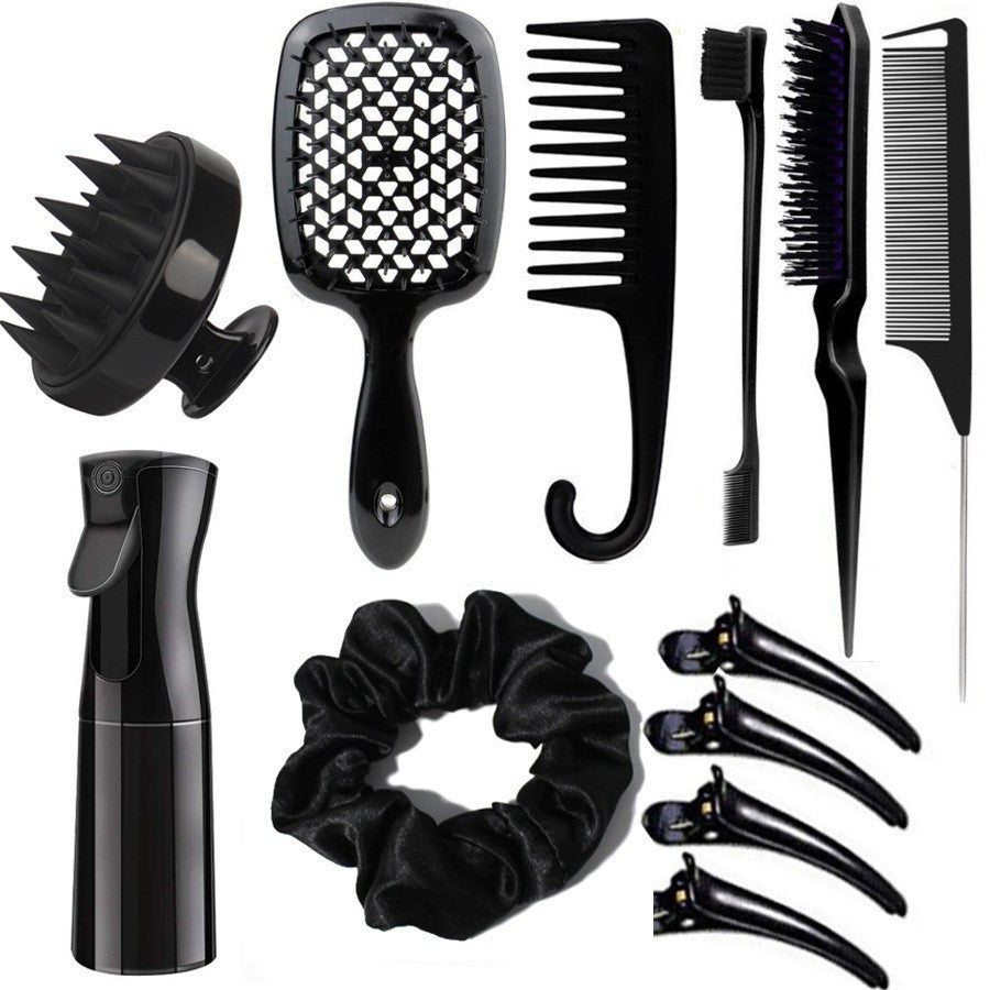 Suit Massage Shampoo Brush Tail Sprinkling Can Barrettes Hair Brushes & Combs