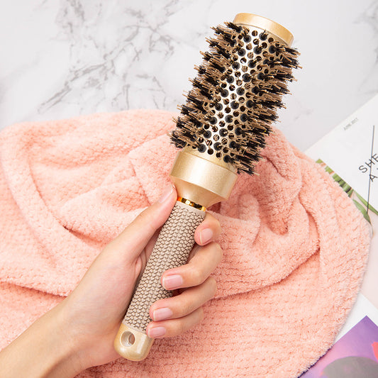 Model Pig Bristle Round High Temperature Resistant Hair Brushes & Combs