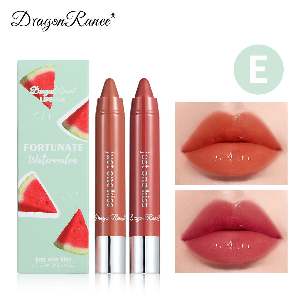 Crayon Pen Combination Liner Solid Fruit Gloss 2 Lipsticks