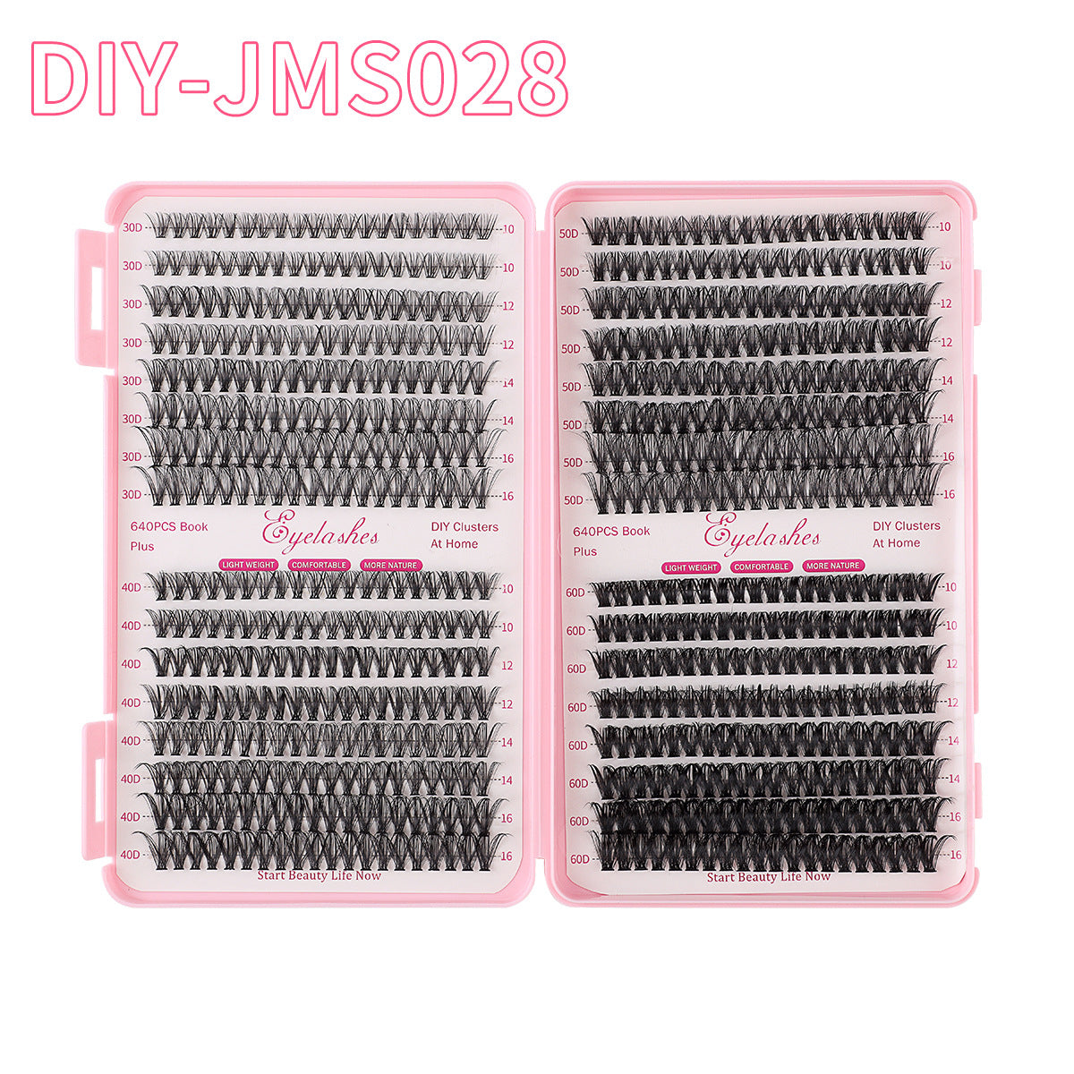 Eyelash Book Single Cluster Mixed Volume False Lashes