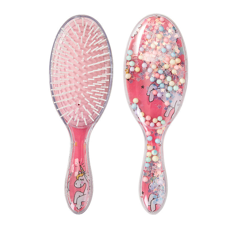 Air Cushion Transparent Massage Ultrasonic Rainbow Hair Brushes & Combs