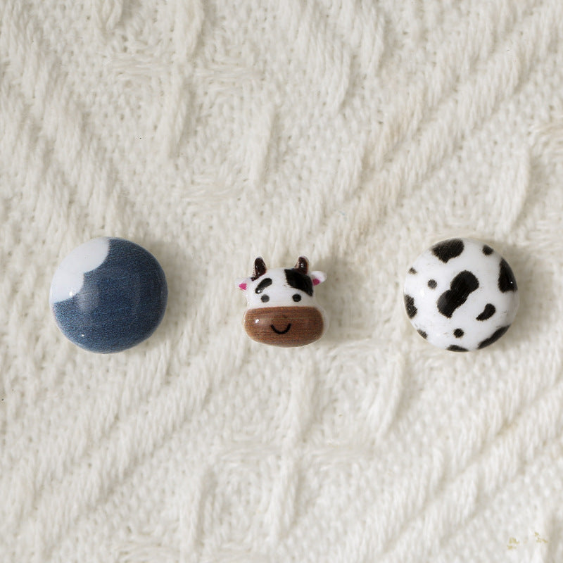 Calf Cow Suit Three-dimensional Painted Animal Nail Stickers