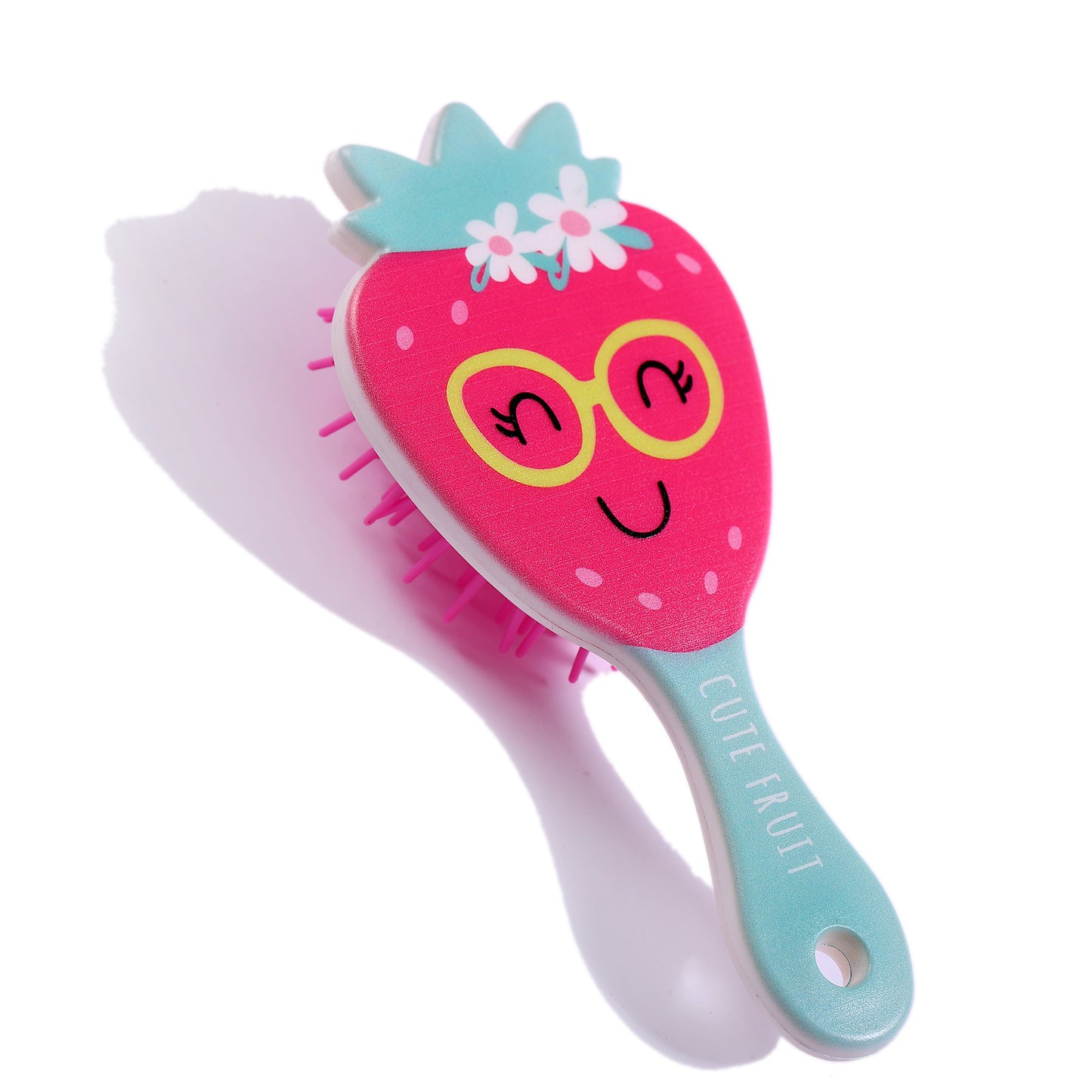 Children's Cute Strawberry Shape Small Expression Pattern Hair Brushes & Combs