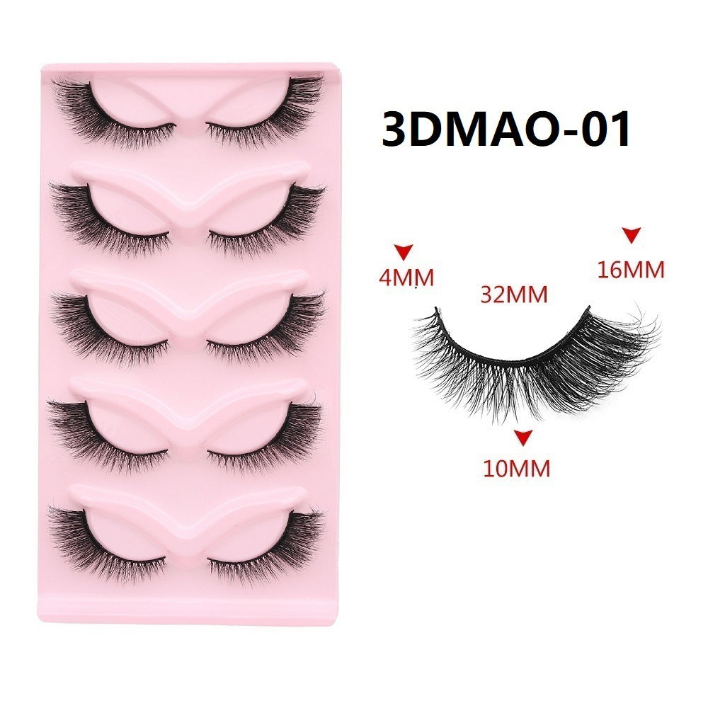 Pairs Of Cat Eyelashes Thick Curl Tail False Lashes