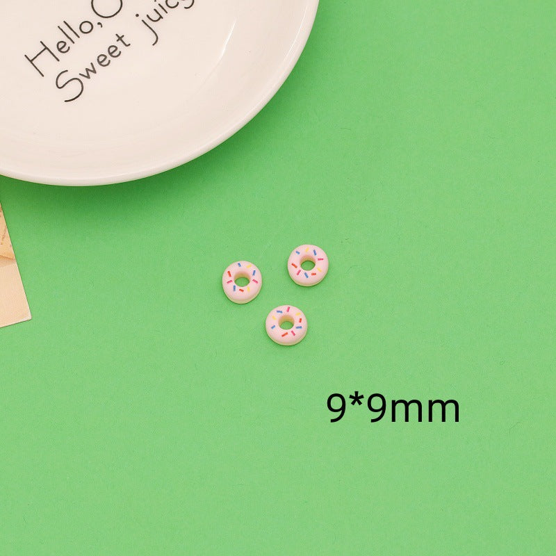 Mini Donut Ornament Wear Decoration Resin Nail Care Nail Art