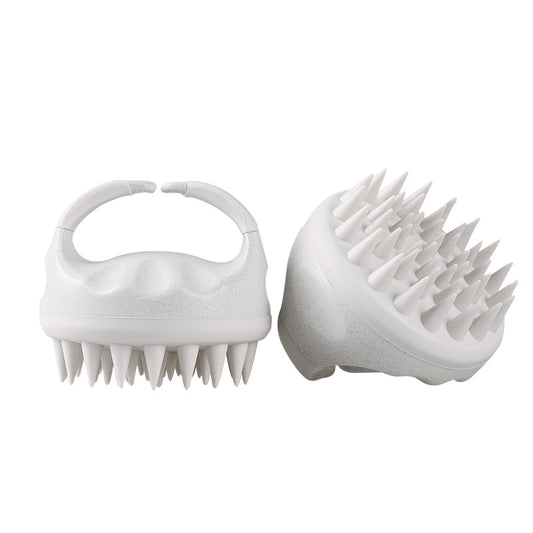 Wheat Straw Silicone Shampoo Brush Head Hair Brushes & Combs