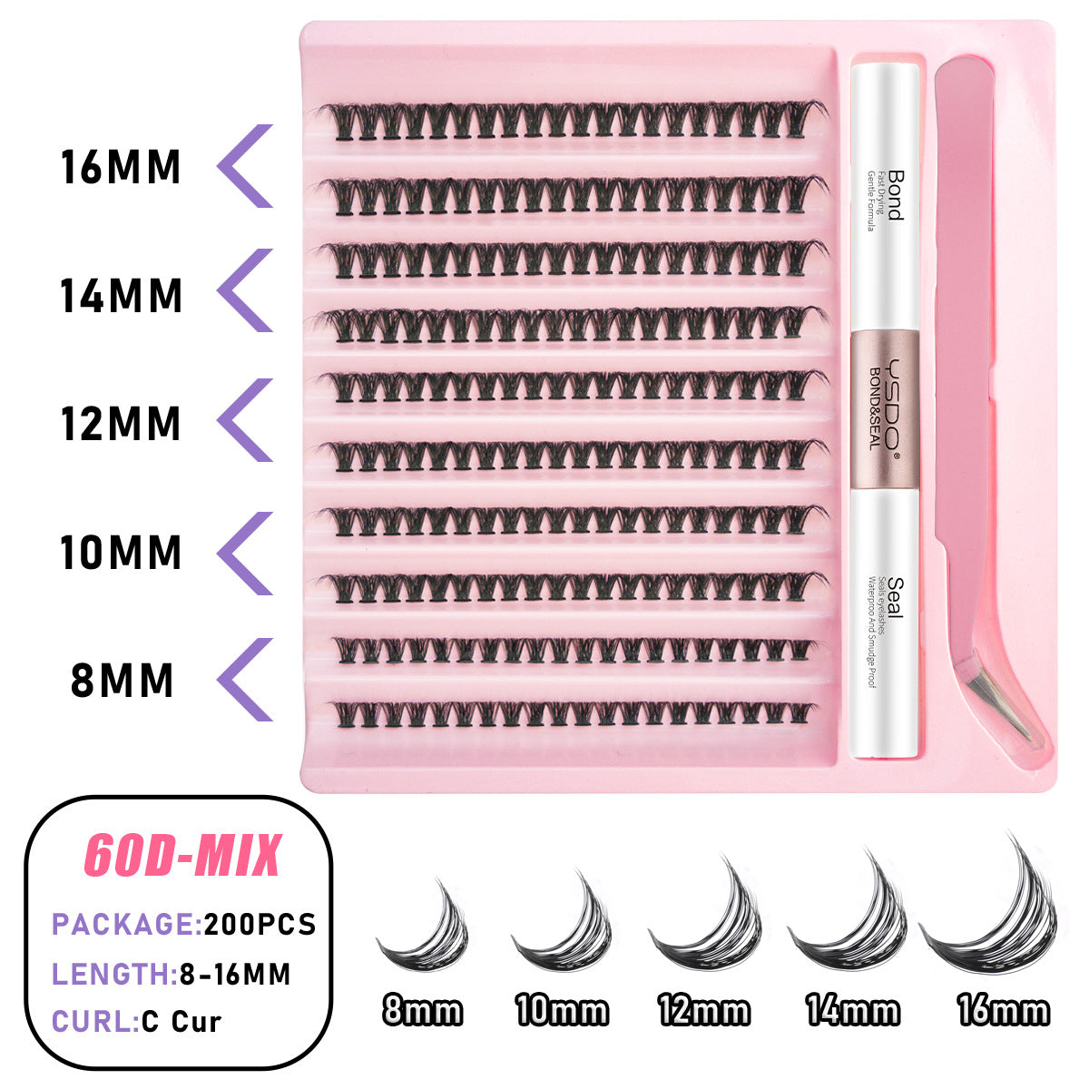 Segment Eyelashes Suit Single Cluster Individual False Lashes