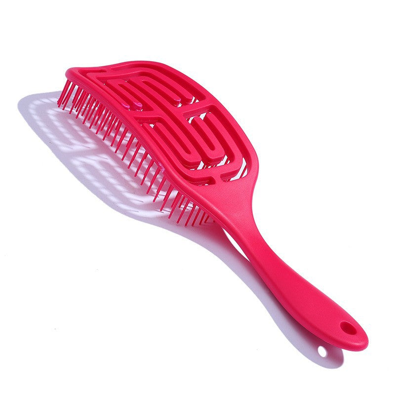 Square Elastic Tangle Large Ribs Ventilation Hair Brushes & Combs