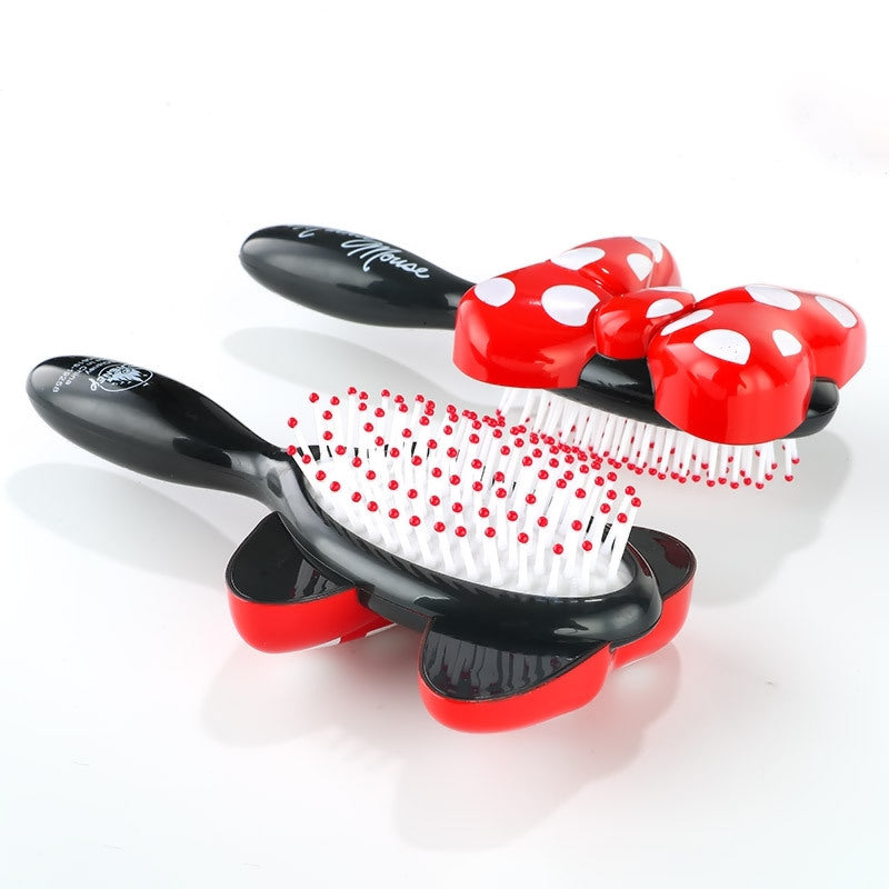 Plastic Airbag Massage Bow Polka Dot Hair Brushes & Combs