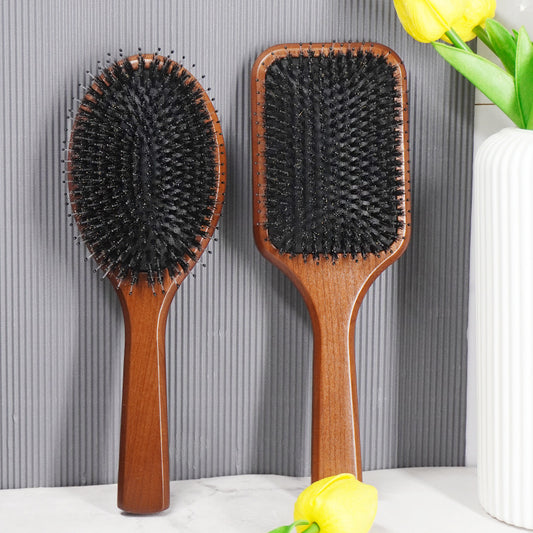 Cherry Wood Color Large Board High Hair Brushes & Combs