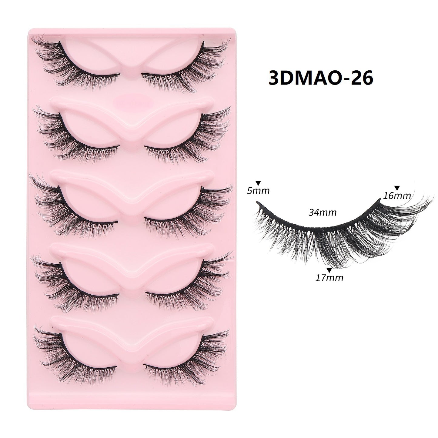 Pairs Of Cat Eyelashes Thick Curl Tail False Lashes