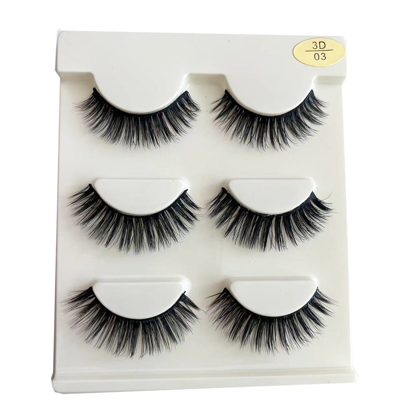 Eyelashes Thick Exaggerated Three-dimensional Soft Pairs Cross Natural False Lashes