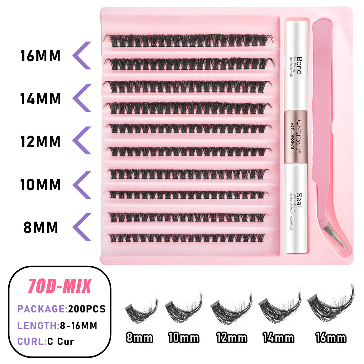 Segment Eyelashes Suit Single Cluster Individual False Lashes