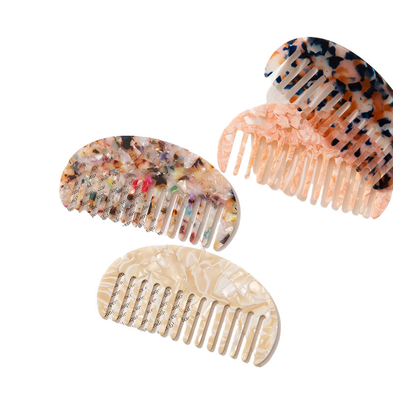 Acetate Plate Geometric Simple Retro Cute Hair Brushes & Combs