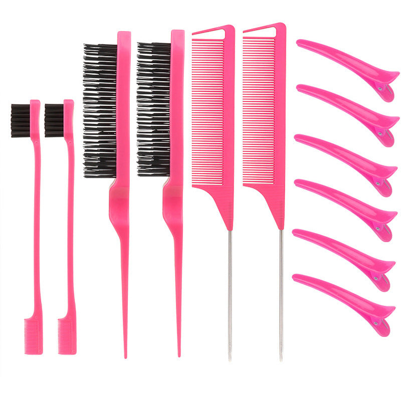 Hairdressing Tail Fluff Double Three Rows Hair Brushes & Combs