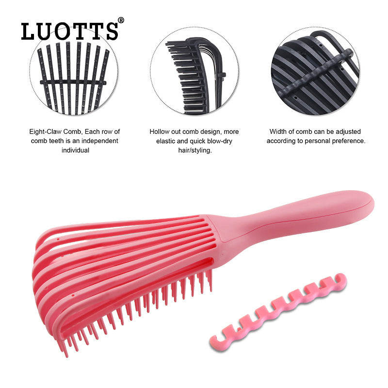 Women's Big Curved Straight Roll Shape Eight Hair Brushes & Combs