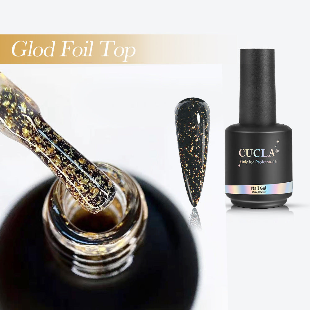 Russian Gold Foil Sealing Layer Golden Nail Polish