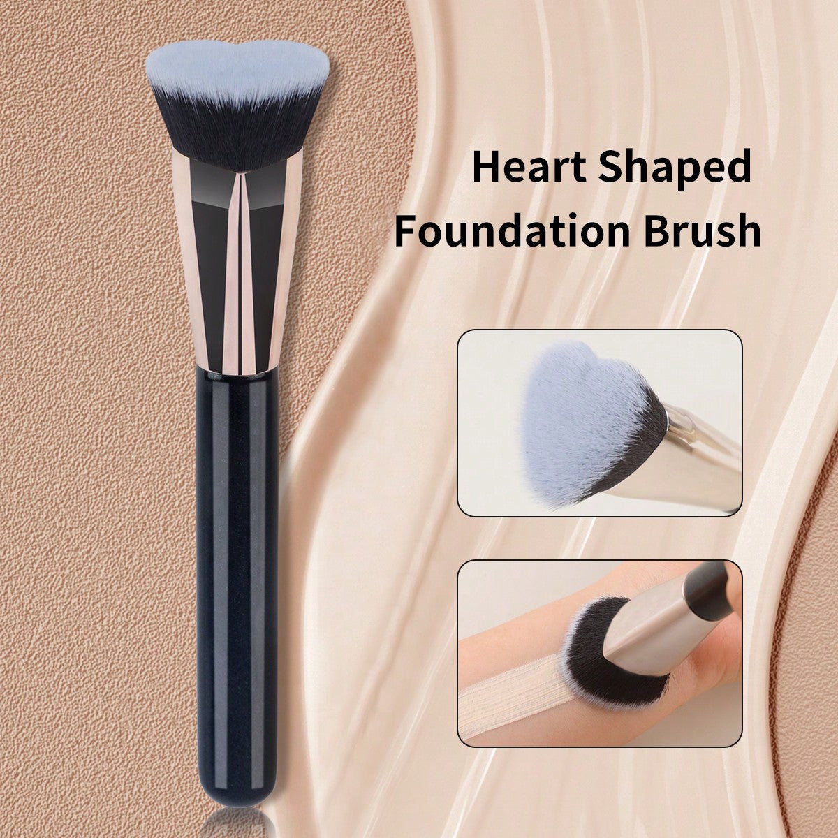 Single Cream Brush Flat Head Powder Foundation Makeup Brushes Accessories