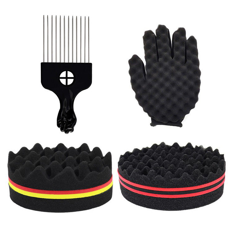 Black Perm Suit African Dreadlocks Sponge Styling Hair Brushes & Combs