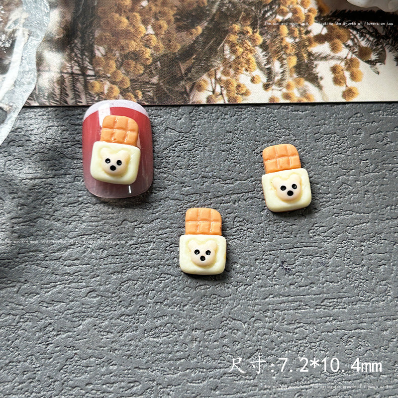 Children's Fun Cartoon Ornament Cute Little Bear Nail Care Nail Art