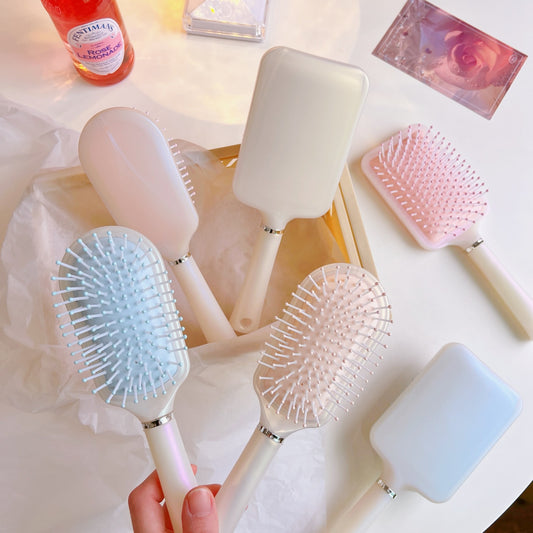 Airbag Heart Portable Pearl Color Massage Hair Brushes & Combs