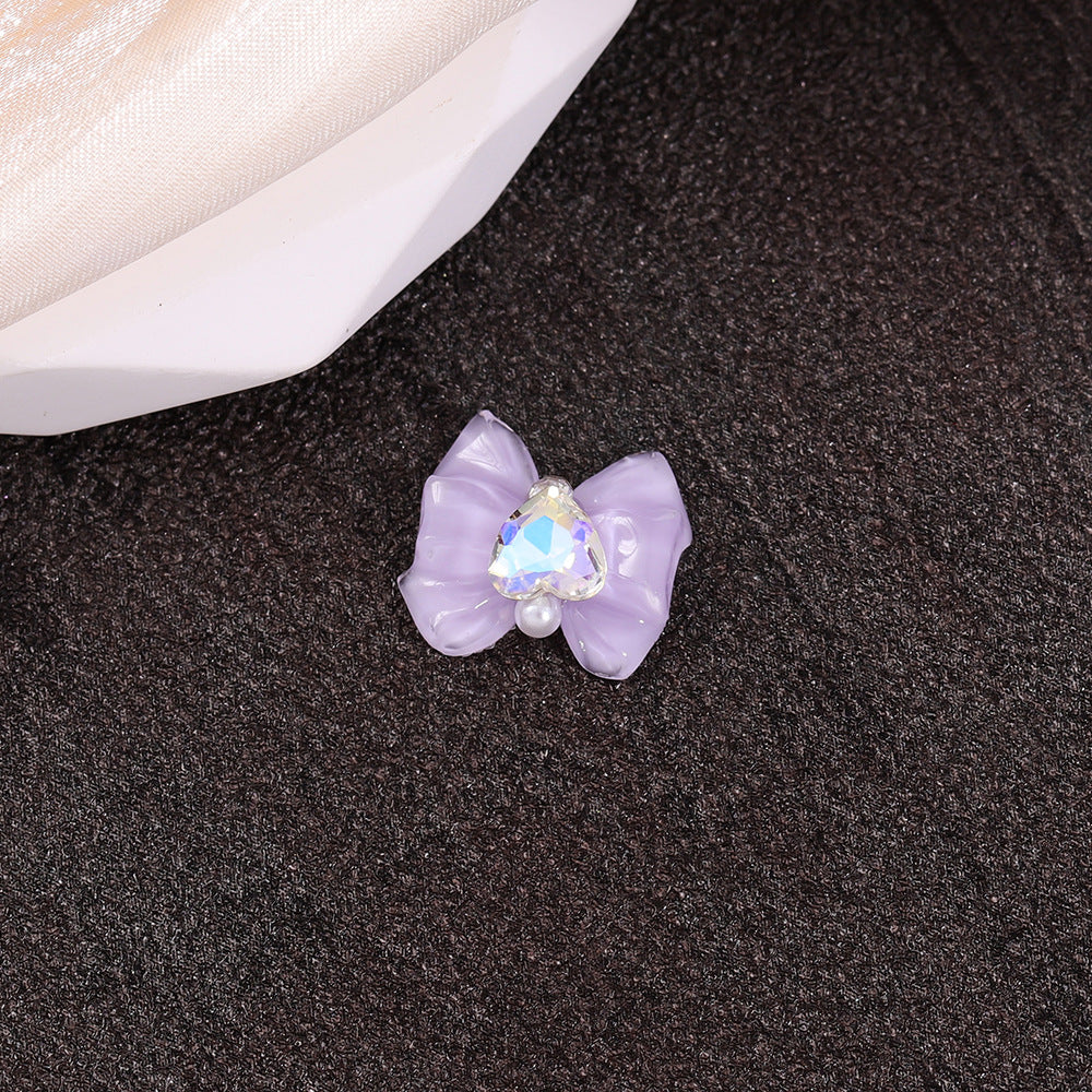 Moon Love Heart Bow Tie Ornament Nail Care Nail Art